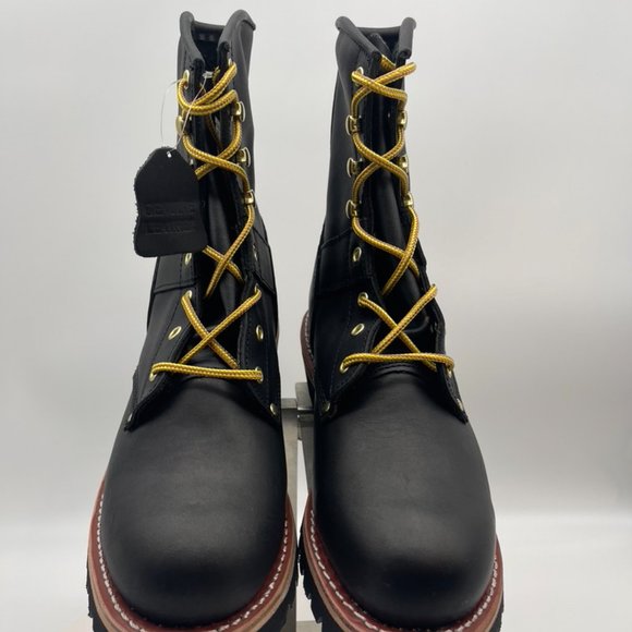 Tree Climbing Riding Black Logger Men’s Leather Upper Boots soft toe main image 8
